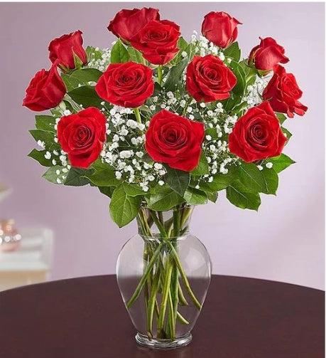 12 Rose Elegance red
