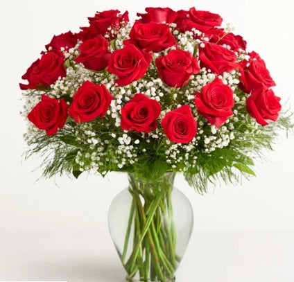 24 Rose Elegance red